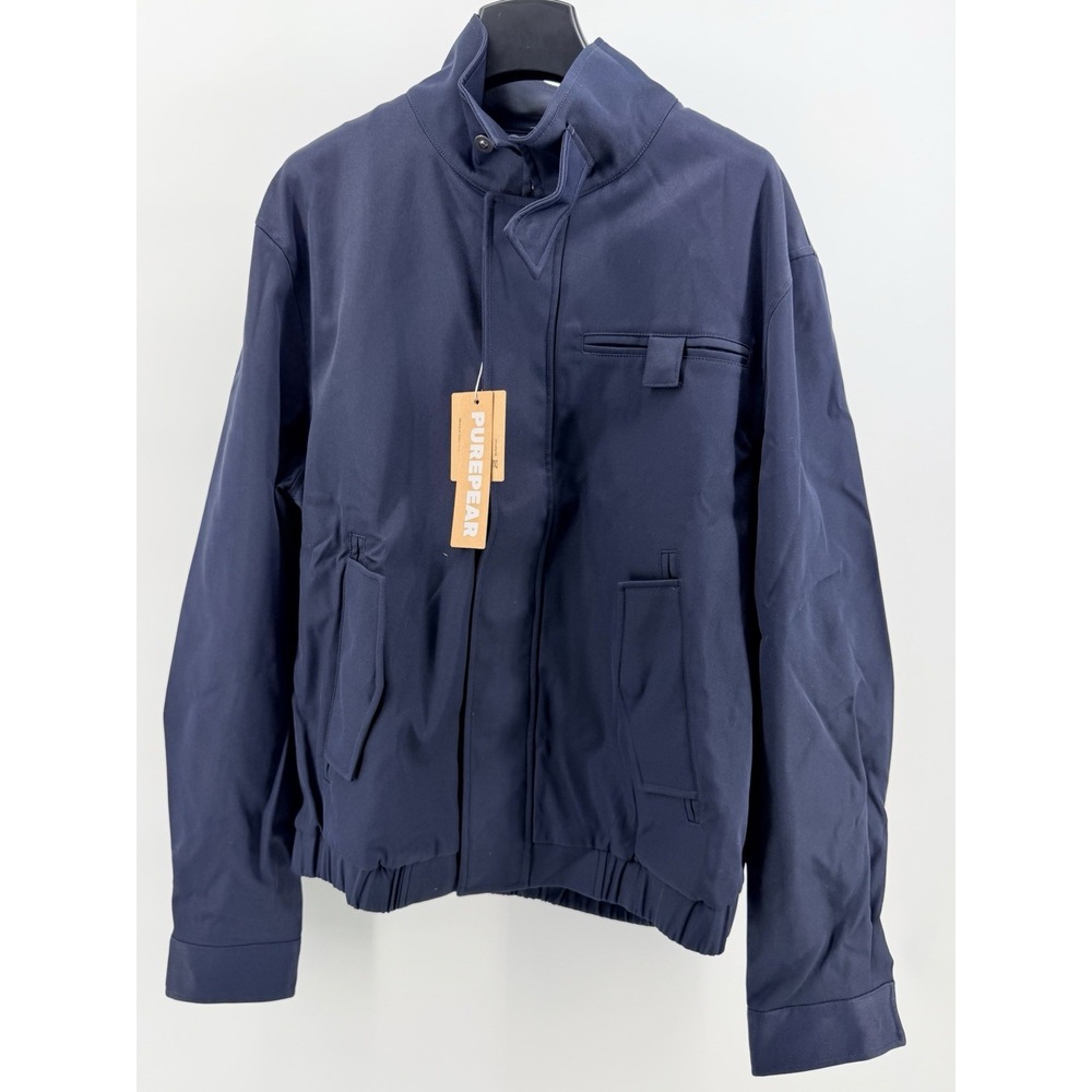 PUREPEAR Men's Navy Lightweight Bomber Jacket Size S NWT Full Zip Utility
